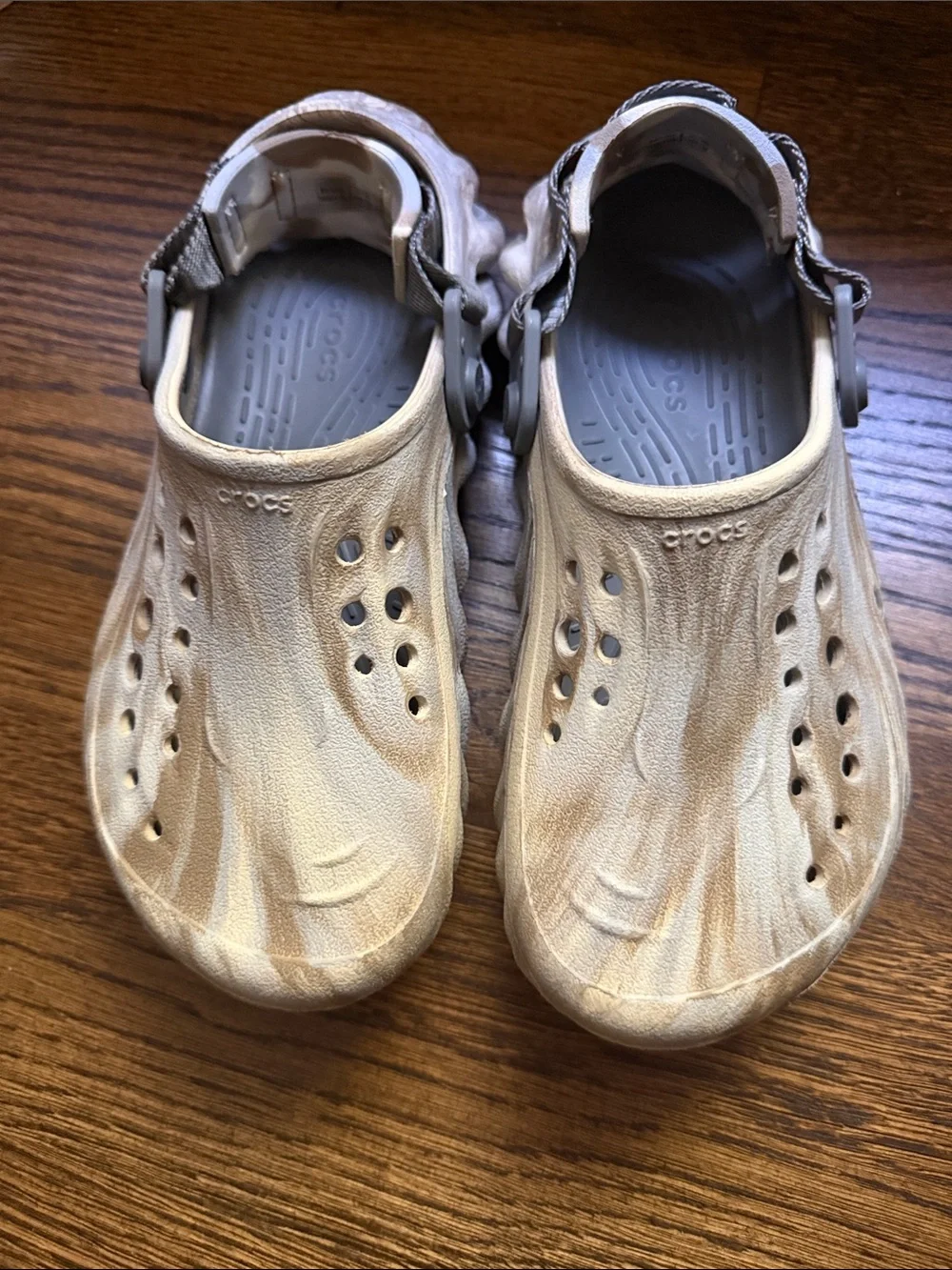 Crocs Kids' Beige Marbled Classic Clog